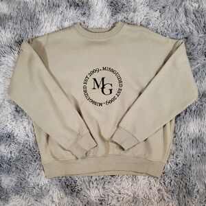 Missguided Women's Petite US 2 Neutral Tone Sweatshirt with Logo